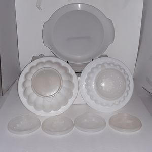 Tupperware Jel-N-Serve Jello Molds With Inserts - Vtg. - EUC